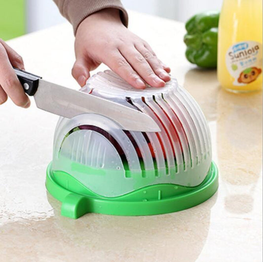 2-in-1 Salad Cutter Bowl & Strainer